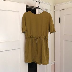 Zara Mini Dress Small Green Yellow work casual